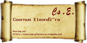 Csernus Eleonóra névjegykártya
