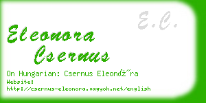 eleonora csernus business card
